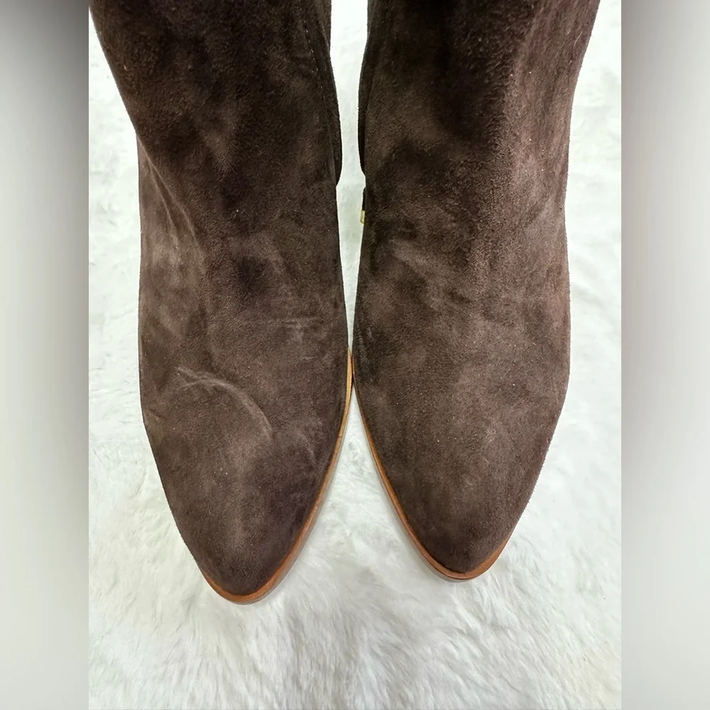 Alberto Fermani Rich suede Brown Ankle Booties - Picture 4 of 14